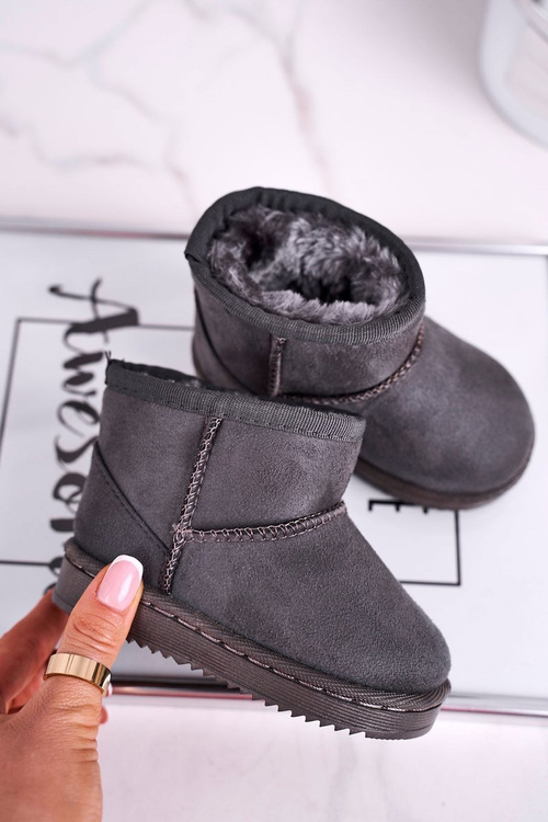Children's Insulated Snow Boots Grey Gooby