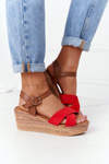 Wedge Sandals S.Barski GD-38 Red