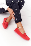 Women's Suede Moccasins Big Star HH274668 Coral