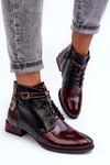 Women's Leather Boots Shoes Maciejka 5743A-23 Burgundy