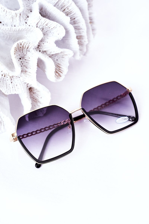 Geometric Sunglasses Black Ombre