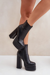 Boots On Massive Platform And Heel Insulated Black Selahra