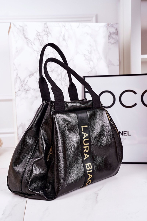 Shopper Shoulder Bag LAURA BIAGGI Shiny Black