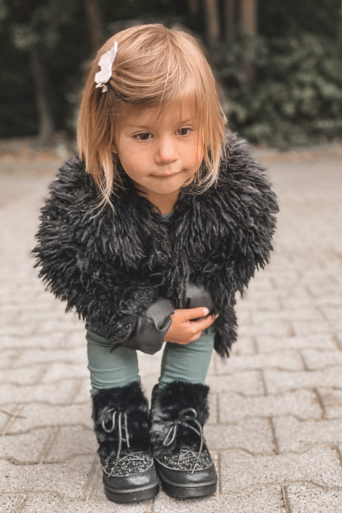Children's Snow Boots With Fleece Black Minnie Mouse