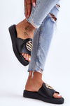 Women's Slippers With Decoration Black Secrets