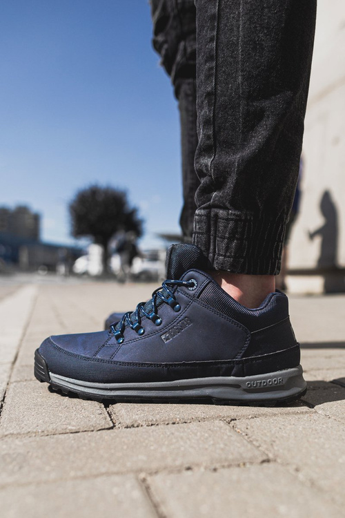 Trekking Youth Shoes Big Star High Outdoor Navy Blue EE274817