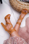 Women's Tiered Stiletto Sandals Camel Milla
