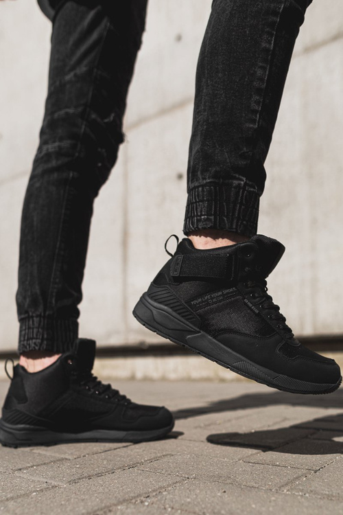 Sporty Men's Big Star High Outdoor Shoes Black EE174461