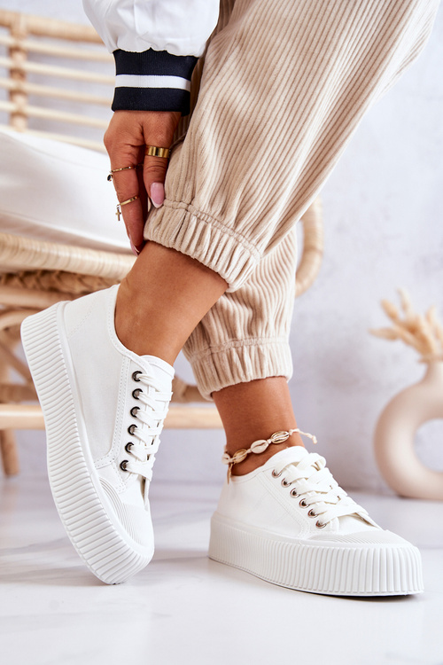 Low Sneakers On Platform White Mischa