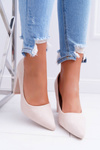 Women's Stiletto pumps Suede Beige Strawberry