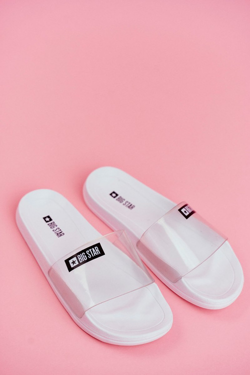 Women's Flip Flops Big Star Transparent White DD274A258