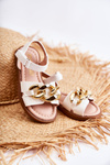Children's Sandals With Velcro White Layra 