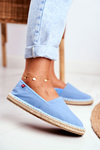 Espadryle Pleciona Podeszwa Big Star Niebieskie DD274A153