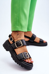 Leather Comfortable Sandals Black Alayah