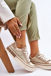 Women's Sneakers With Jets GOE LL2N4055 Beige