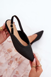 Ballet Flats With Braiding And Pointed Toes Black Hefion