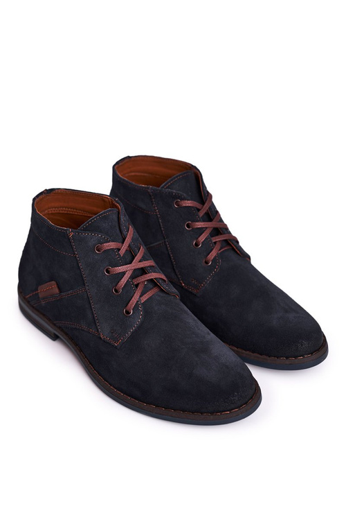 Men's Leather Boots BEDNAREK Navy Blue