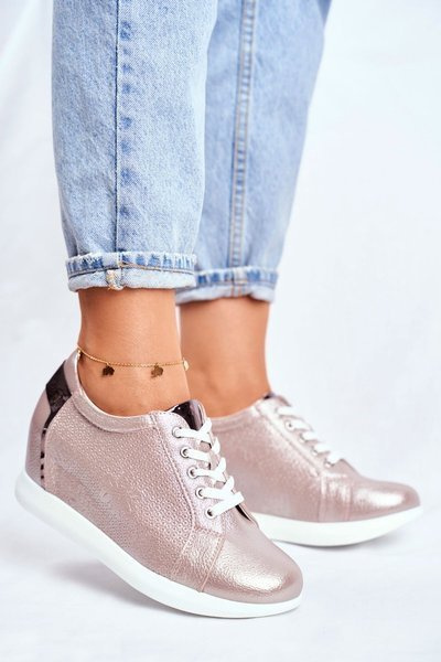 Women’s Wedge Sneakers Sergio Leone Beige Flash SP235