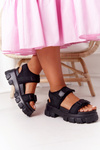 Sandals On A Chunky Platform Black Fly High