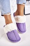 Women's Slippers With Fur Purple Homely