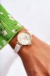 Michael John Gold ladies watch with cubic zirconia
