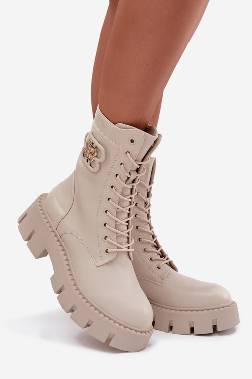 Insulated workery women's with decoration light beige Melisse