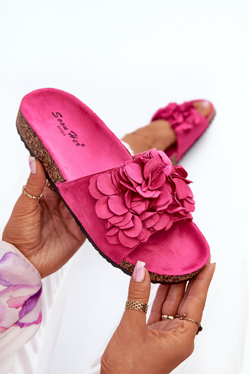 Women's Cork Platform Sandals in Fuchsia Jaihini