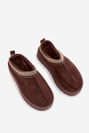 Children Youth Snow Boots With Embroidery On Platform Chocolate Jolisse