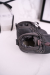 Children's Lace-up Snow Boots Insulated With Fur Grey Hunter