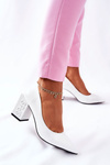 Pumps Leather On A Stiletto White Cherith