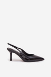 Patent Leather Pumps on Heel Black Phelia