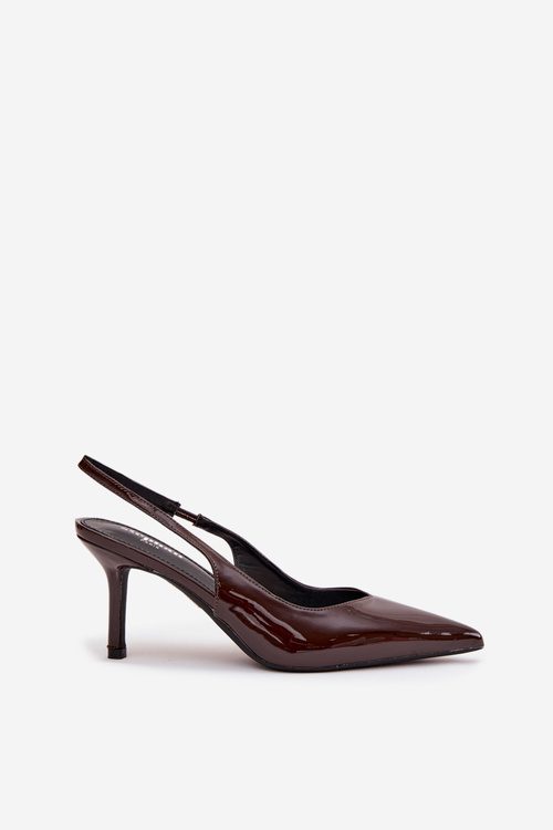 Patent leather high heels chocolate Phelia