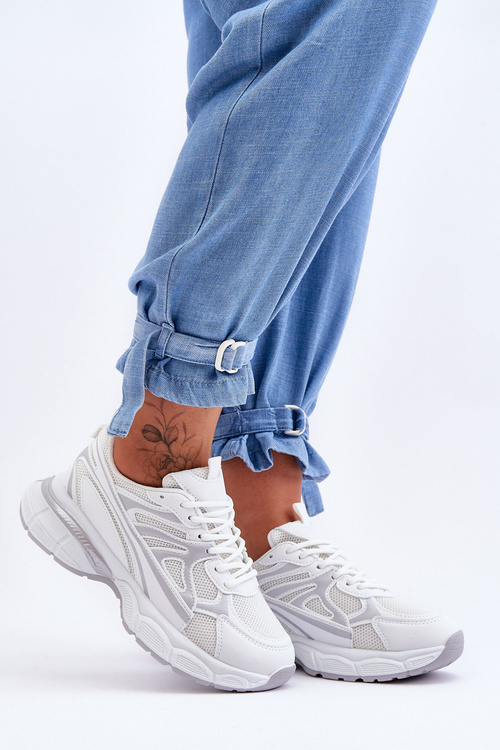 Women's Lace-up Sports Shoes White Emare