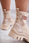 Women's fabric boots Nicole 2703 Beige