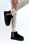 Platform Snow Boots with Pattern Black Udra