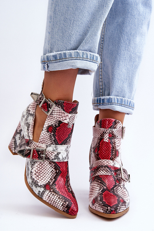 Stylish Heel Boots with Cutouts Multicolor Suelo