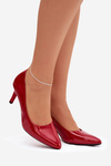 Polished High Heels Sergio Leone 1336 Red