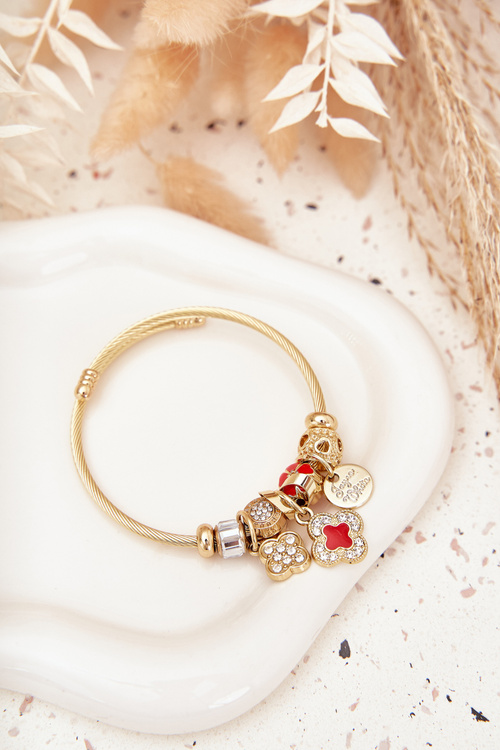 Women's Bracelet Charms Pink Silver Mouse