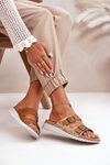 Women's Comfortable Sandals With Buckles Brown Inblu CN000033