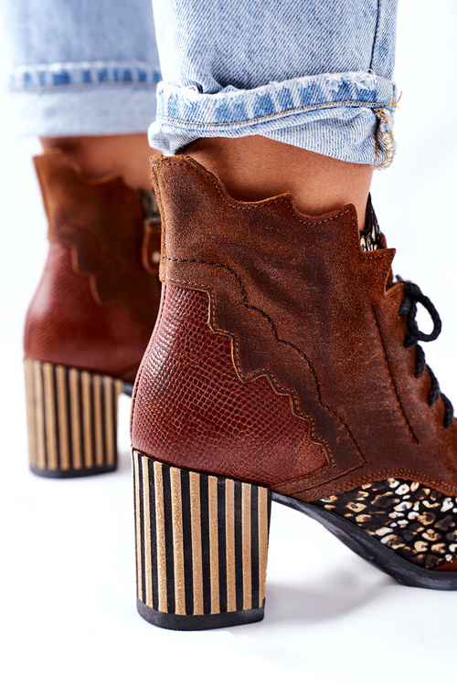 Women’s Boots Leather Maciejka Brown 03190-02