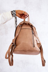 Leather Backpack Beige Karlee