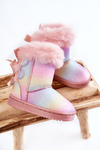 Children's Insulated Snow Boots With Bows Multicolored Funky