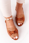 Flat Braided Sandals Lu Boo Camel