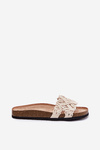 Women's Flip Flops On Cork Platform Beige Timaxrre