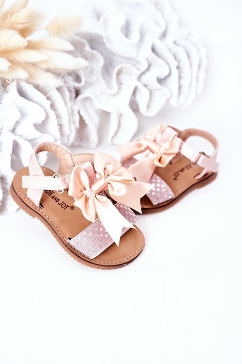 Children's Sandals With Bow Pink Beebee