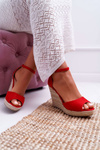 Women's Sandals On Anchor Espadrilles Red Trame
