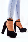 Women's Platform Stiletto pumps Suede Black Netel