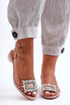 Transparent Sandals with Ornaments Pink SBarski MR1037-05
