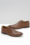 Brown Leather Elegant Massimiliano Half Shoes