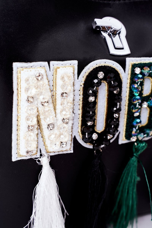 Messenger Bag With Fringes NOBO K2980 Black